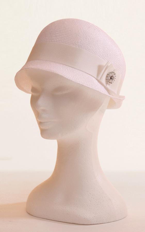 Cleo - ružový cloche klobúk