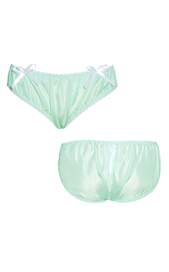Hodvábne nohavičky na spanie v mintovej farbe