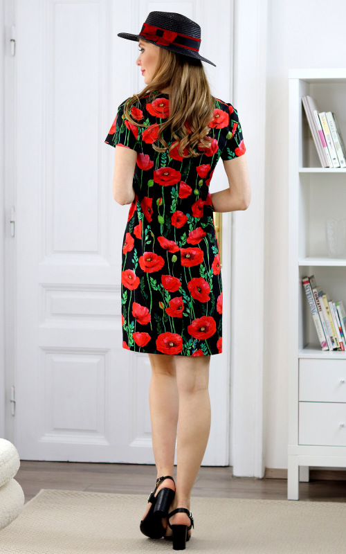 Poppy - šaty s potlačou makových kvetov 4