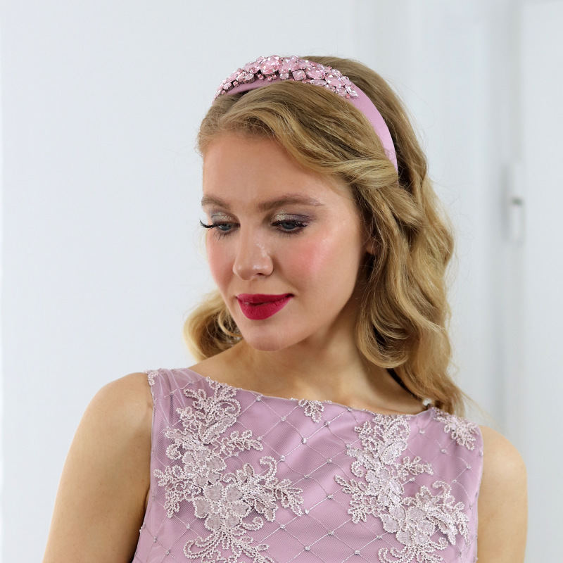 Gemma - staroružová čelenka s kryštálmi 2