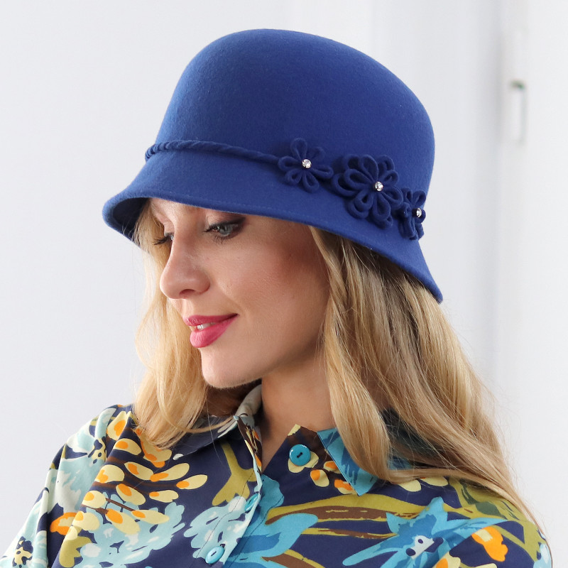 Daisy - modrý cloche klobúk 3