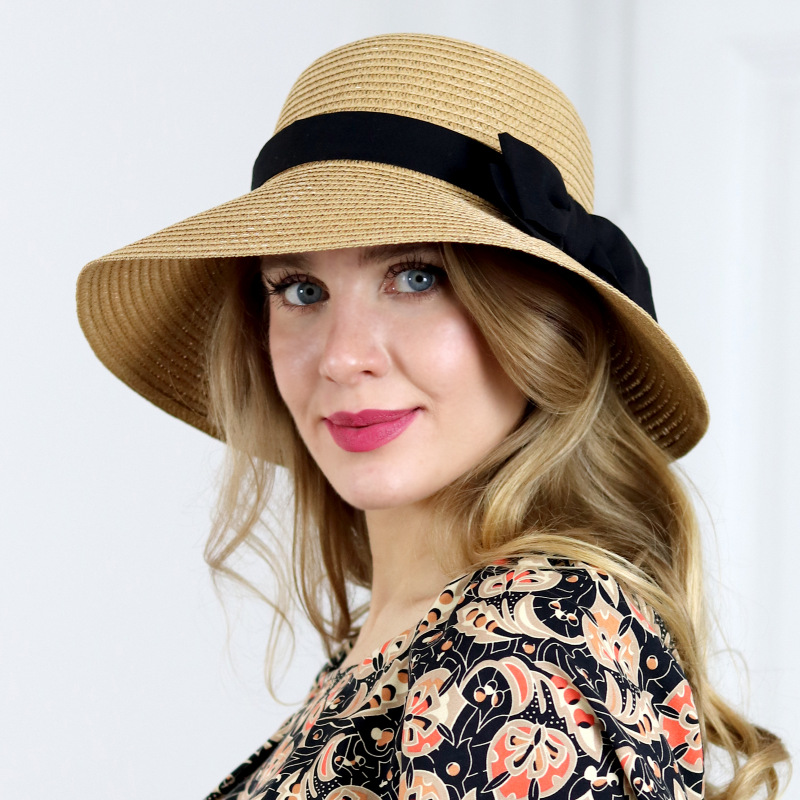 Ethel - hnedý klobúk s mašľou