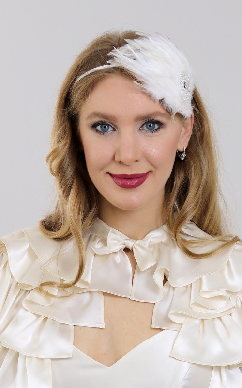 Labutienka - čelenka z peria vo vintage štýle 1
