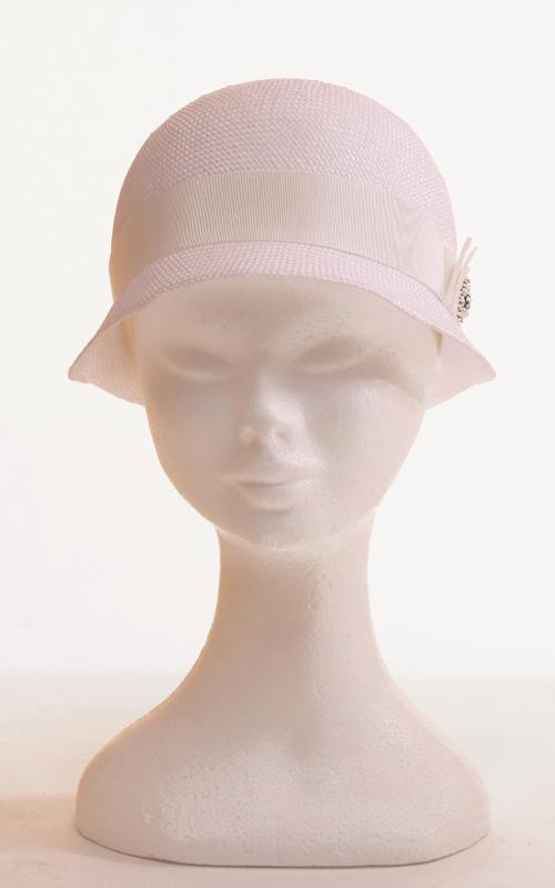 Cleo - ružový cloche klobúk