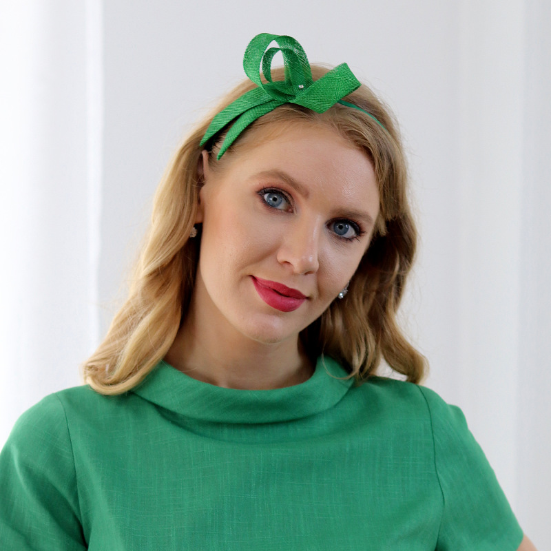 Rachel - zelená mašľa načelenke