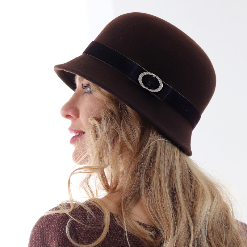 Kelly - hnedý cloche klobúk 2