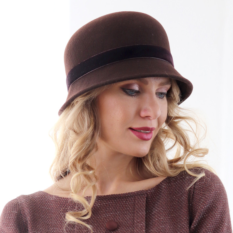 Kelly - hnedý cloche klobúk 3
