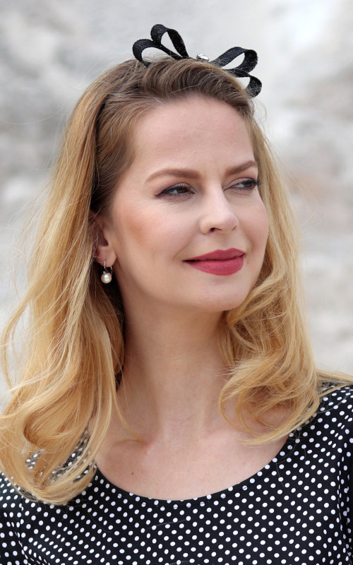 Lisa - čelenka s mašľou, čierna