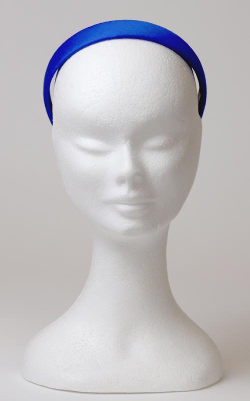 Bavlnená čelenka - modrá "kobalt"