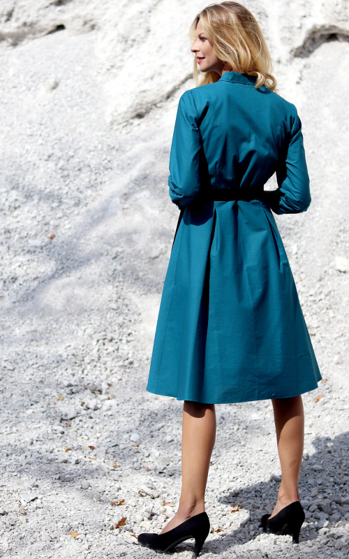 Alex - vínové košeľové šaty 3