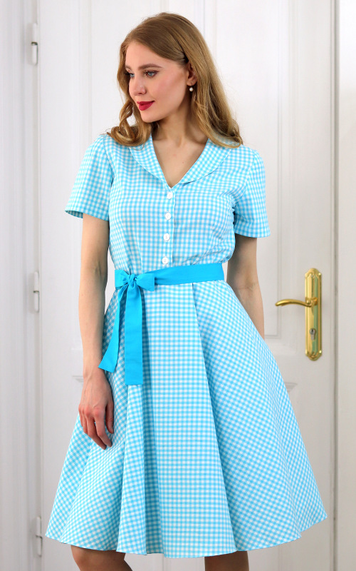 Colette - tyrkysové košeľové šaty 6