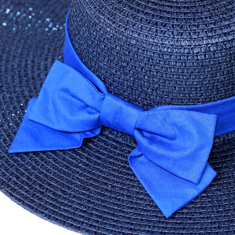 Polly - modrý klobúk s výberom stuhy