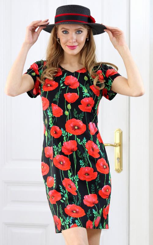 Poppy - bavlnené puzdrové šaty