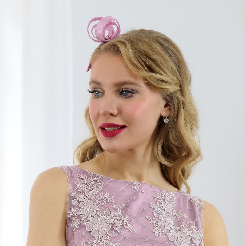 Rachel - staroružová mašľa na čelenke 2