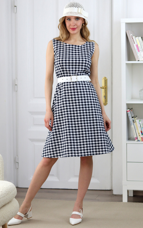 Bonnie - letné bavlnené šaty s tkanou štruktúrou 1