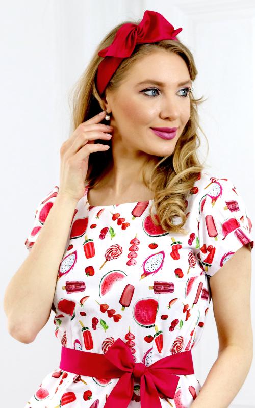 Gia - letné šaty s retro potlačou 6