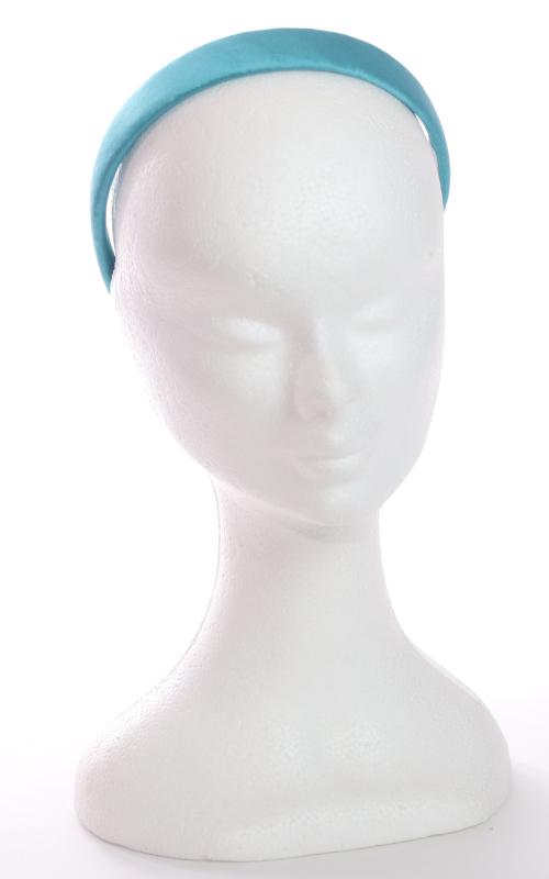 Hodvábna čelenka - modrá "capri"