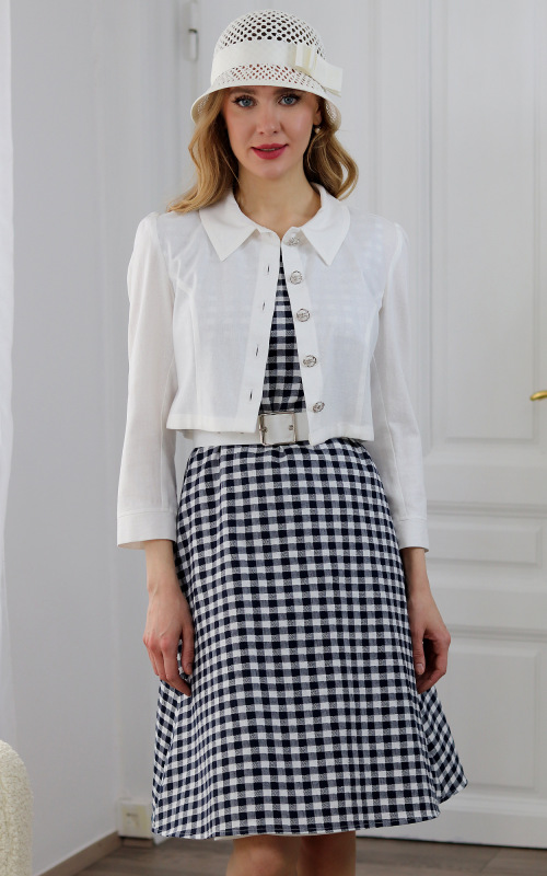 Sienna - smotanovo biele sako zo zmesi ľanu a rayonu 3