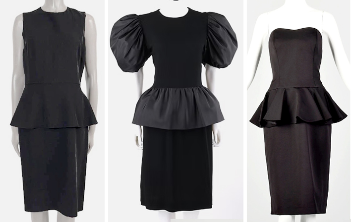 Little Black Dress - peplum saty